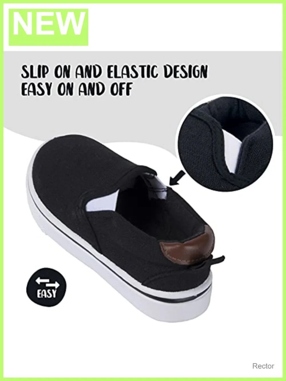 Toddler Canvas Slip-On Sneakers Breathable Lightweight Kids Walking Shoes